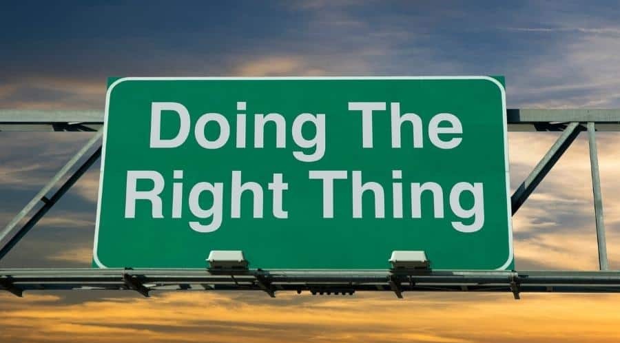DOING THE RIGHT THING
